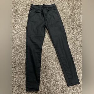 Kendall & Kylie Black Coated Denim Pants